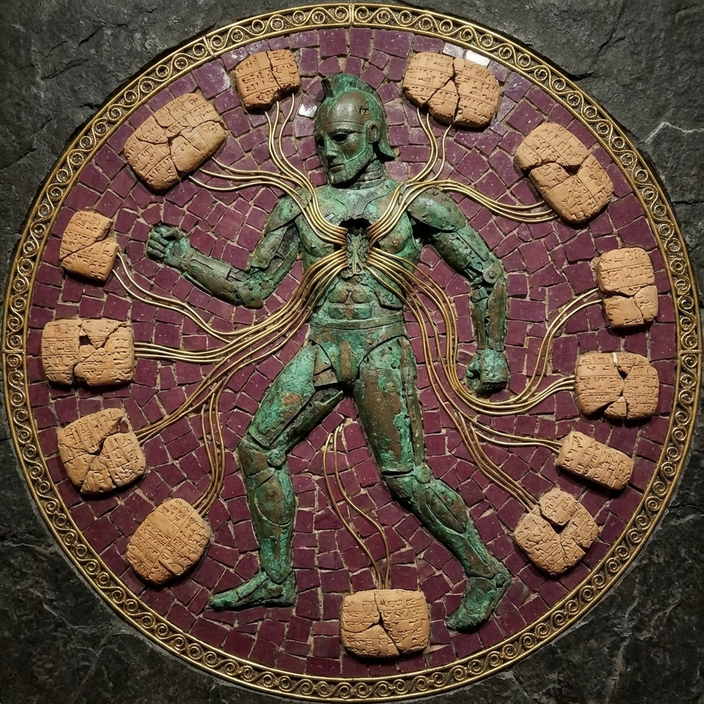 The Agent — bronze automaton with neural pathways